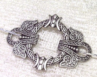 Silver Celtic Shawl Pin, Celtic Scarf Pin, Celtic Pin, silver shawl pin, wreath, oxidized silver, fall fashion, silver scarf pin