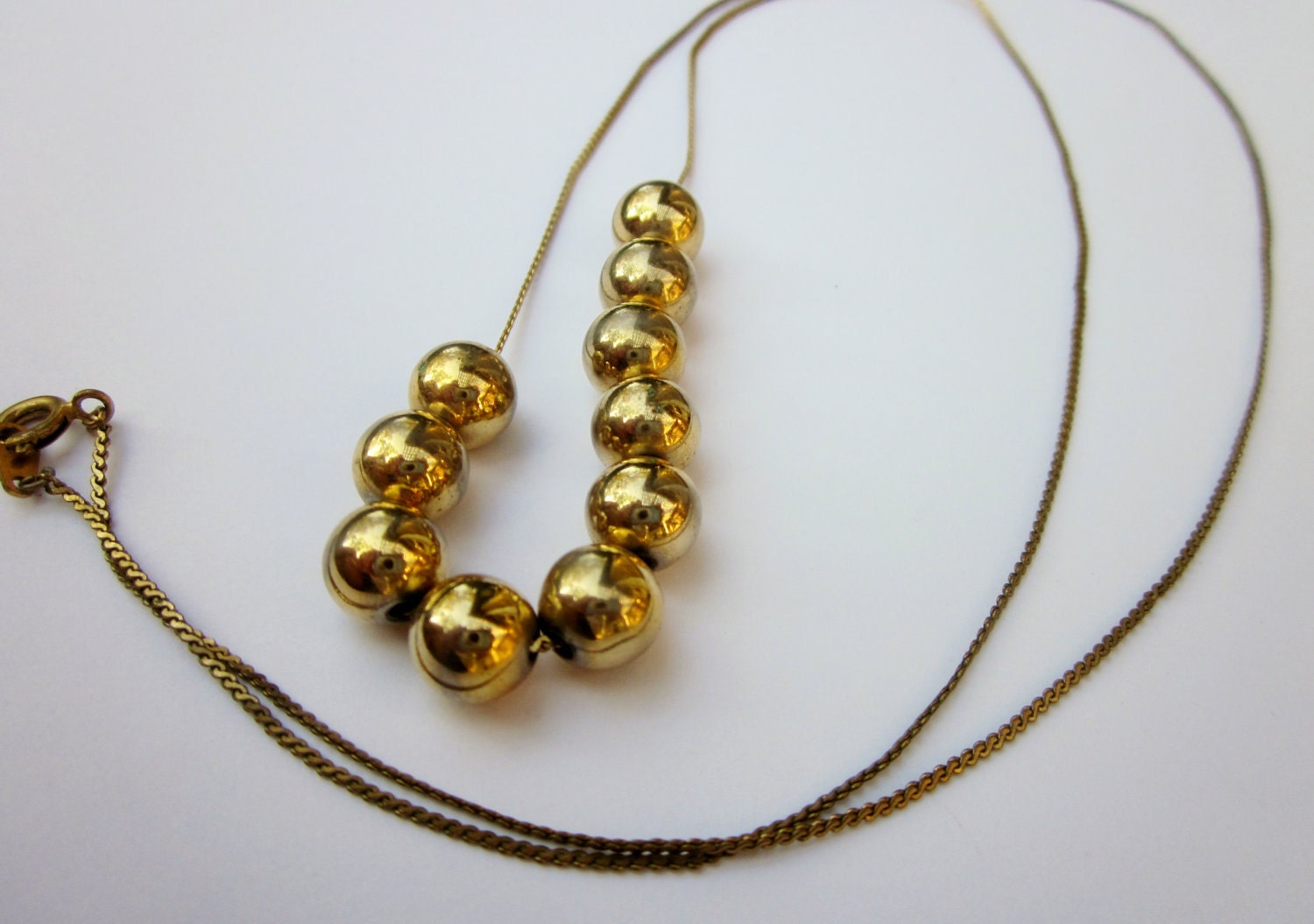 Vintage 1980s Add A Bead Necklace