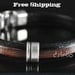 Man Brown Leather Bracelet -Thick Spanish leather- Hammered Clasp - Men Gifts