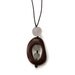 Nursing Necklace - Non Toxic Resin Breastfeeding Necklace - Chocolate Brown and Light Dove Grey/ Gray