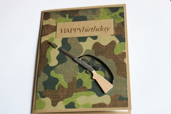 Hunting Birthday Card Camouflage