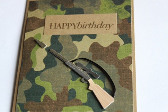 Hunting Birthday Card Camouflage