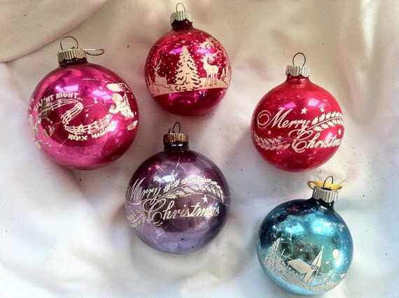 Vintage Christmas Glass Ornaments
