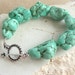 Turquoise Bracelet. Chunky Turquoise Jewelry. Toggle Bracelet