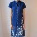 SALE Vintage Alfred Shaheen dress // 70s blue daisy dress