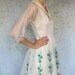50s ivory organza dress // Christmas wedding or party dress