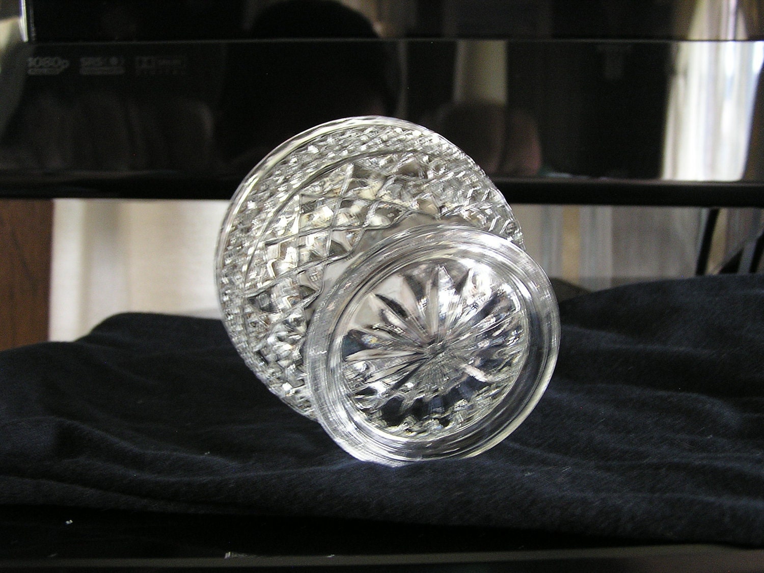 Vintage Glass Sugar Bowl With Lid by artsycreationsgalore on Etsy