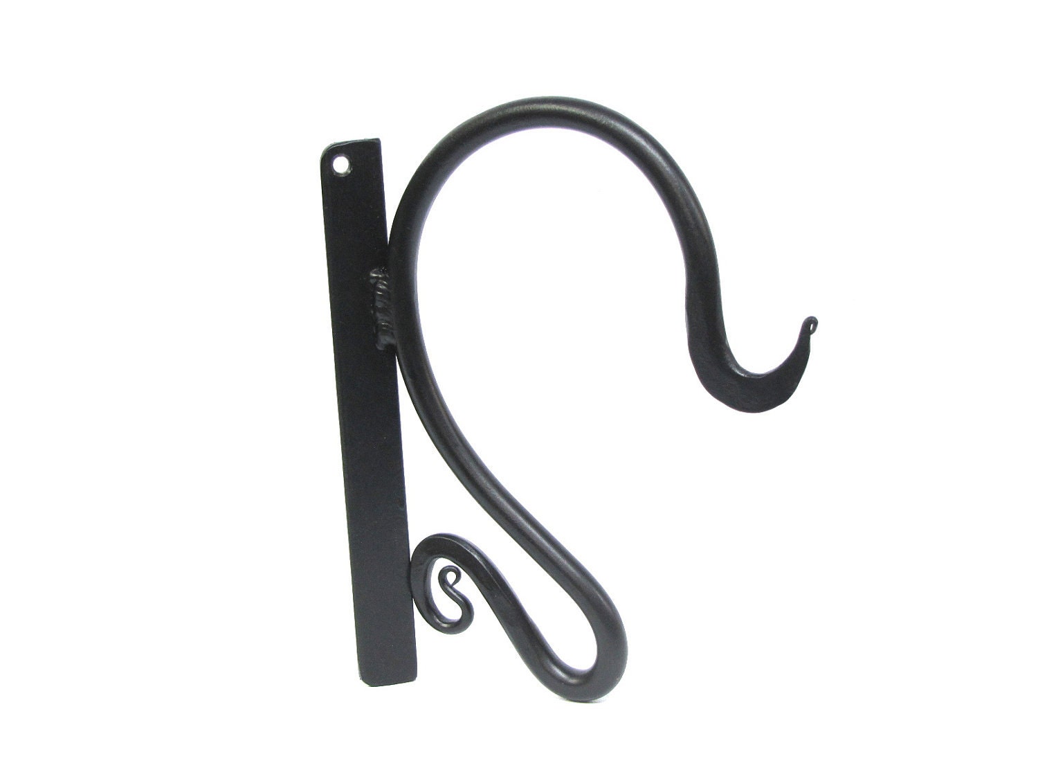 Handmade Wrought Iron corner bracket hook 6 inch. by