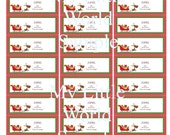 Return Address Labels, Merry Christmas address labels, holiday labels, reindeer address labels, address labels, printable address labels Il_170x135
