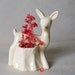 VINTAGE Fifties DEER PLANTER // Animal Planter // White Ceramic Deer // 50s Deer Figurine // 1950s Deer Statue