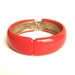 Vintage Red Bracelet Clamper Bangle Set of Two