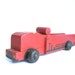 Vintage Fire Truck Pull Toy Wood Handmade Folk Art Toy Truck