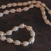 VERY PRETTY Vintage Pre-Ban Ivory or Ox Bone Wedding Pikake Flower Necklace 29 in.