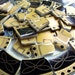 Broken China MOSAIC Tiles - Glitzy Black and Gold Tiles