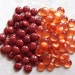 50 Glass Gems - Half Marbles - Copper/Brown Mix - Mosaic Supplies