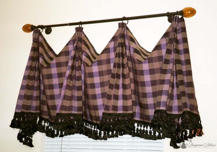 CUSTOM PLEATED VALANCE Your Fabric by PamperedPillows on Etsy