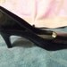 Size 7.5 Vintage Black Patent Pumps w 3 1/2" Heels made by Merona still in good condition Only 6USD