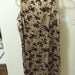 Vintage Gold Satin Mini Dress with Black Velvet flocked design size 7 Circa Early 1970s Only 10 USD