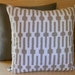 Taupe and ivory links decorative pillow cover, modern throw pillow