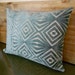 Decorative pillow cover retro teal blue cut velvet