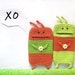 Two Cases PhoneEater to Oder Lovers Couple orange green grass XO spring