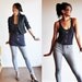 Vegan Clothing : Charcoal Grey Long Tank Top ( Size S )