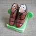 Retro Shoes on Rack Salt & Pepper Shakers - 1950's