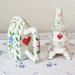 Vintage Metal Potbelly Stove & Iron Salt and Pepper Shakers - Hearts and Flowers Cottage Chic - Vintage Antique Salt and Pepper Shakers