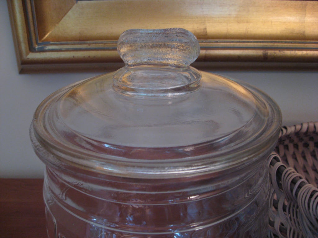 Vintage Planters Peanuts Glass Jar Glass Peanut Handle on