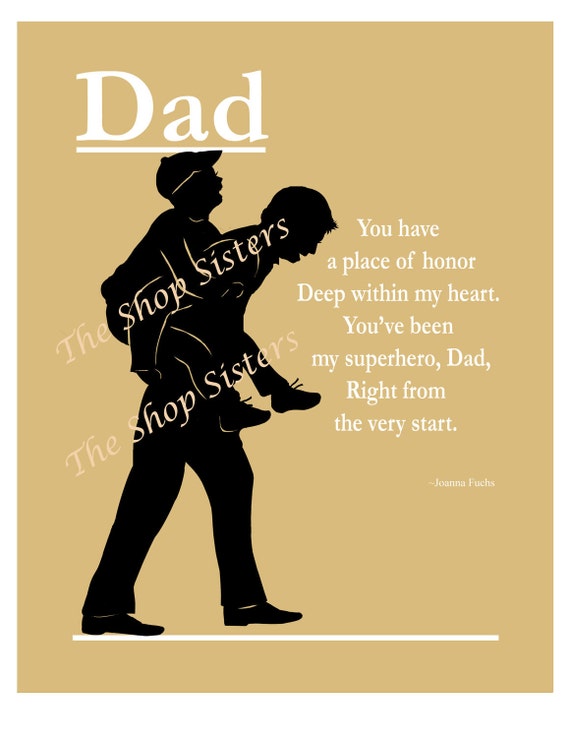 items similar to dad father son fathers day poem silhouette black 8x10