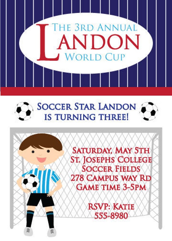 Soccer Birthday Printable Package PDF File Il_570xn