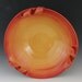 Yellow and orange Decorative Bowl with handles