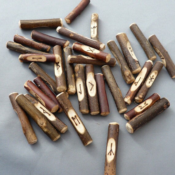 Runes Bay wood sticktype AngloSaxon rune set