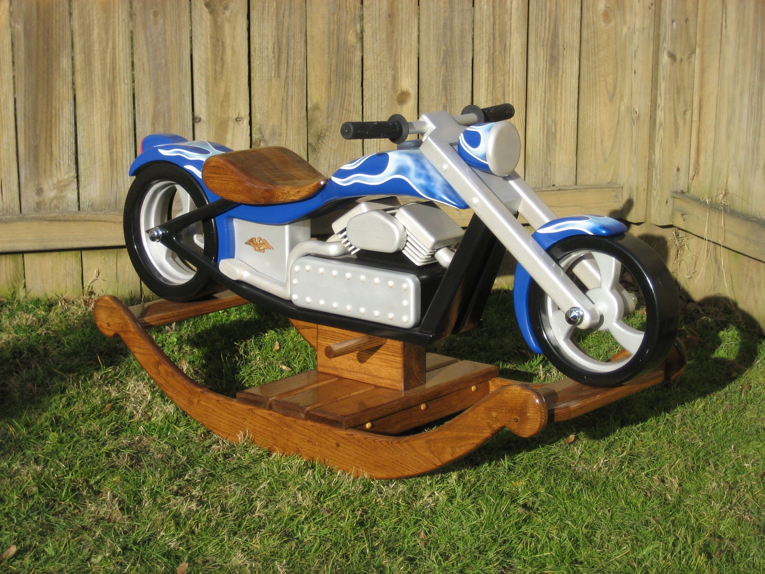 Chace The Chopper Custom Designed Wooden Motorcycle Rocker