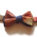 Silk Bow Tie Hand Painted Copper Gold Gray OOAK