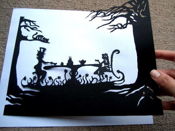 paper cutting quotes Papercut In Silhouette Wonderland Alice by Paper