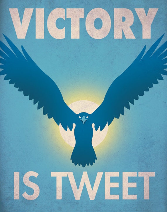 Items similar to Twitter Propaganda Victory Poster on Etsy