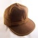 Vintage chocolate brown hunting cap-kitsch "Elmer Fudd" hat-1940's drybak corduroy hat