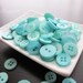 Bag of Buttons, 1/2 Pound, Assorted Sizes, Aqua Blue Green Color (2203)