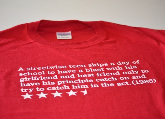 Bueller Movie Synopsis geek t shirt retro 80s high school flick rating tshirt men husband boyfriend brother son gift tee