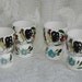 Set of 4 Rooster Chicken Egg Cups Vintage Mint Condition