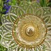 Vintage Glass Garden Flower- A Golden Day
