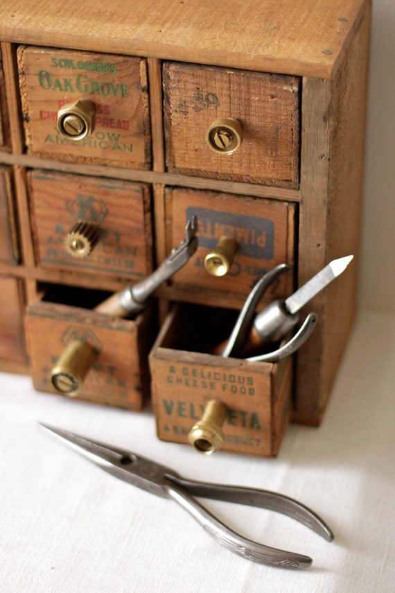 Multi Drawer Tool and Hardware Desk Organizer from by seelamade