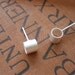 Handmade tubular small Silver Stud earrings ( matte-Silver plated),
