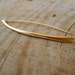 Gold dangle pea pod shape earrings, Gold dangle earrings, Delicate Pea pod shape earrings in matte gold