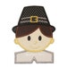 Boy Pilgrim Machine Embroidery Applique Design 4x4, 5x7 and 6x10