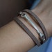 Urban Cowboy Rocker Bracelet in Sterling Silver and Suede