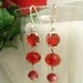 Sparkling Red Swarovski Crystals & Sterling Silver 925 Earrings- Prom Jewelry- Graduation Gift- Birthday- Teen Jewelry