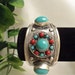 One of a Kind Turquoise & Red Coral Hammered Cuff Bracelet - Birthday Gift. Graduation Gift. Men's and Women's Jewelry. Teen Jewelry