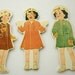 Shackman Die Cut Paper "Dionne Quints" Ornaments